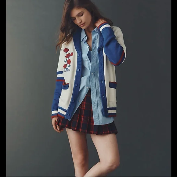NWT The Wild Collective x Anthropologie NY Giants Cardigan